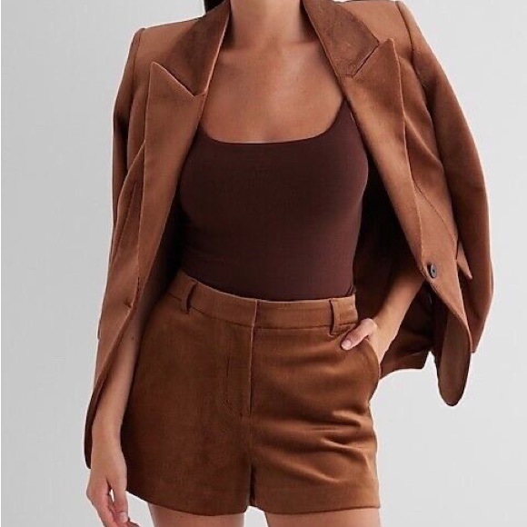 Express Editor High Waisted Corduroy Short - Picture 2 of 7